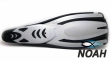 Ласты с закрытой пяткой Zelart ZP-443 для плавания, цвет серый 1