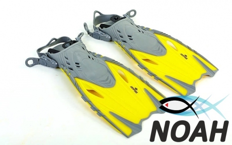 Ласты детские с открытой пяткой Zelart ZP-452 для плавания, цвет желтый