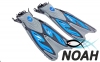 Ласты с открытой пяткой Zelart ZP-453 для плавания, цвет синий