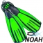 Ласты Mares Avanti Quattro + с открытой пяткой для плавания, цвет зеленый